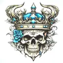 crown tattoo design idea