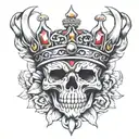 crown tattoo design idea