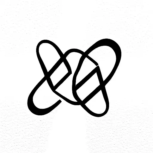 infinity symbol with names tattoo design idea