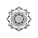 long mandala  tattoo design idea