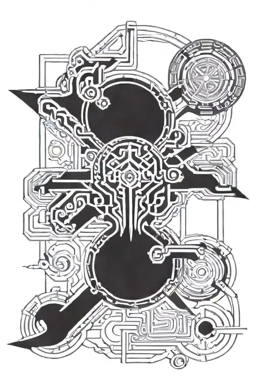 Greece and squid tattoo design idea