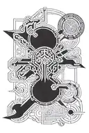 Greece and squid tattoo design idea