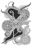 Greece and squid tattoo design idea