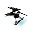 Swallow Bird with dagger tattoo design idea