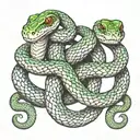 three headed snake tattoo design idea