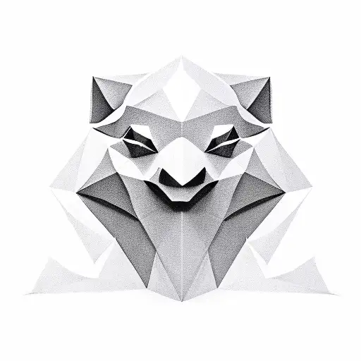 Polygonal representation of a favorite video game character in a minimalist style tattoo design idea
