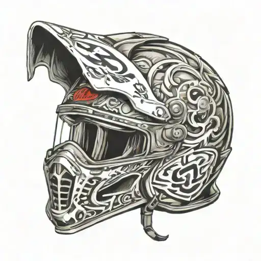motocycle helmet with hahaha sticker tattoo design idea