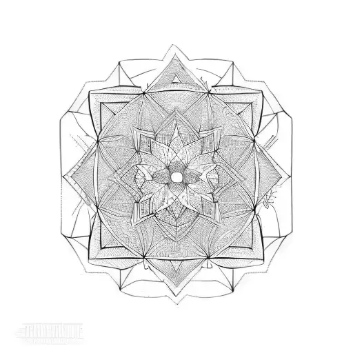 geometric shapes, blank and white, emotional tattoo design idea