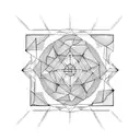 geometric shapes, blank and white, emotional tattoo design idea