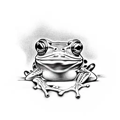 ninja frog tattoo design idea
