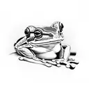 frog samurai tattoo design idea