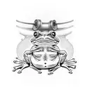 frog samurai tattoo design idea