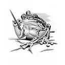 frog samurai tattoo design idea