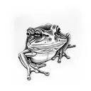 ninja frog tattoo design idea