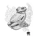 ninja frog tattoo design idea