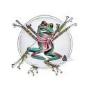ninja frog tattoo design idea