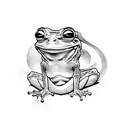 ninja frog tattoo design idea