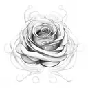 Snake butterfly rose tattoo design idea