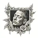 depression alone tattoo design idea