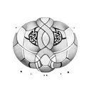 soccer snake Gaelic  tattoo design idea