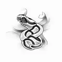 soccer snake Gaelic  tattoo design idea