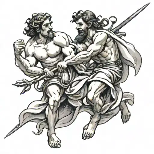 Cain and Abel  tattoo design idea
