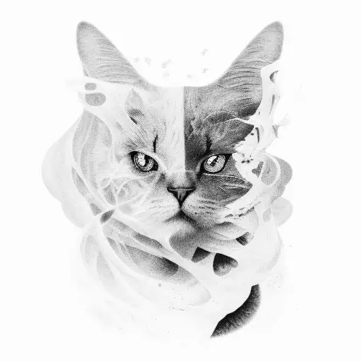 words in clouds tattoo design idea