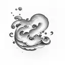 words in clouds tattoo design idea