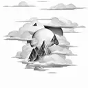 words in clouds tattoo design idea