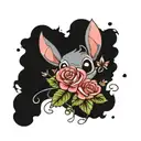 stich with roses   tattoo design idea