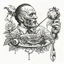 Hannibal lecter eat woman  tattoo design idea