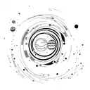 solar system tattoo design idea