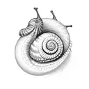 snail with skull tattoo design idea