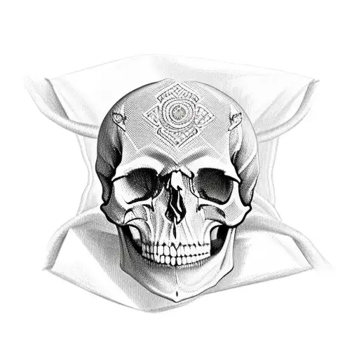 bracelet made of skull tattoo design idea