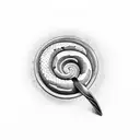 A black and white tattoo of a snake wrapped around a cooking spoon for placement on throat  tattoo design idea
