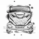 car drift tattoo design idea