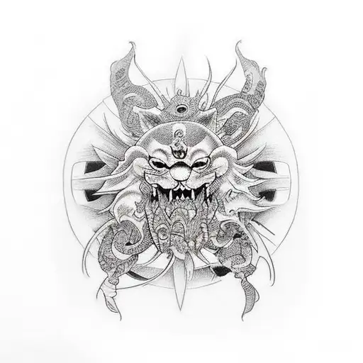 psicopata 3D  tattoo design idea