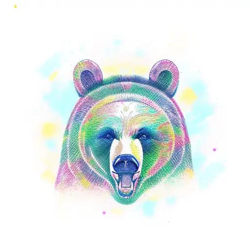 Slavic bear tattoo design idea