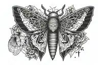 moth death tattoo design idea