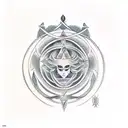 utu god , inanna goddess for under arm sleeve tattoo design idea