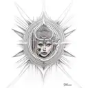utu god , inanna goddess for under arm sleeve tattoo design idea