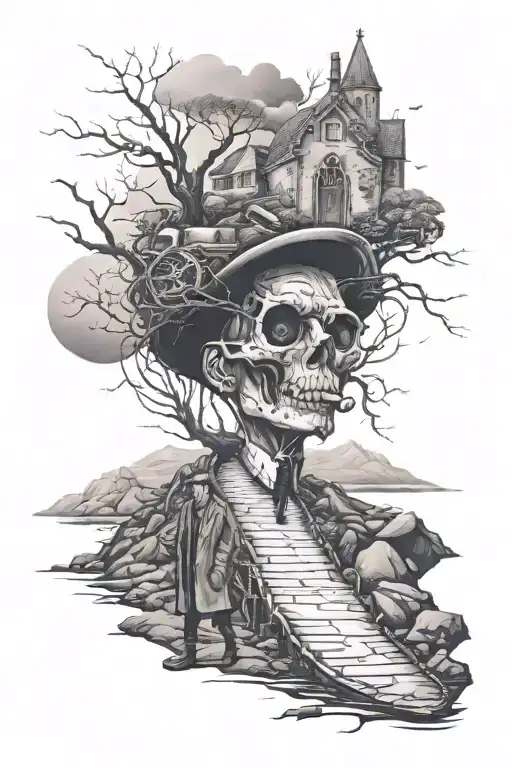 Only the one who walks can master the road tattoo design idea