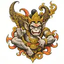 Thai Hanuman tattoo design idea