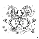 Butterfly let it go tattoo design idea