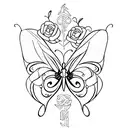 Butterfly let it go tattoo design idea