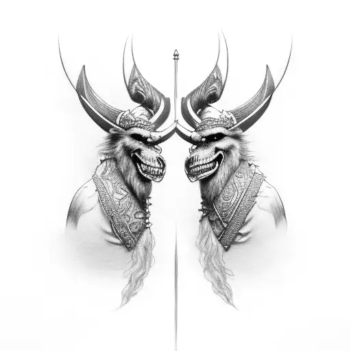 marriage Viking 24 years  tattoo design idea