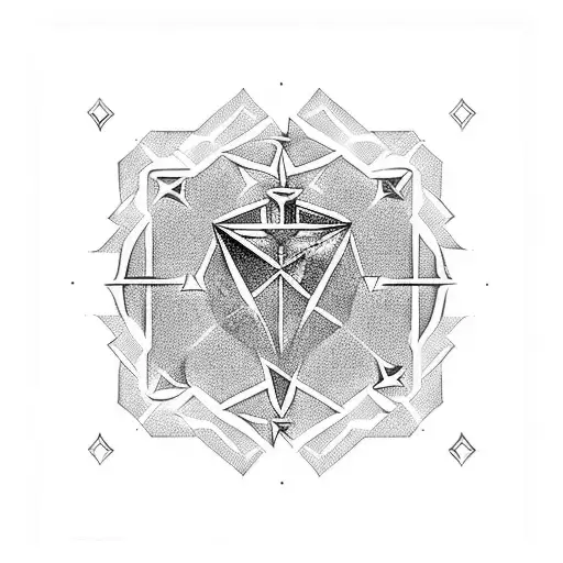 philosopher stone symbol tattoo design idea