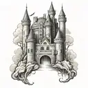 castle tattoo design idea