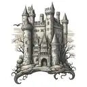 castle tattoo design idea