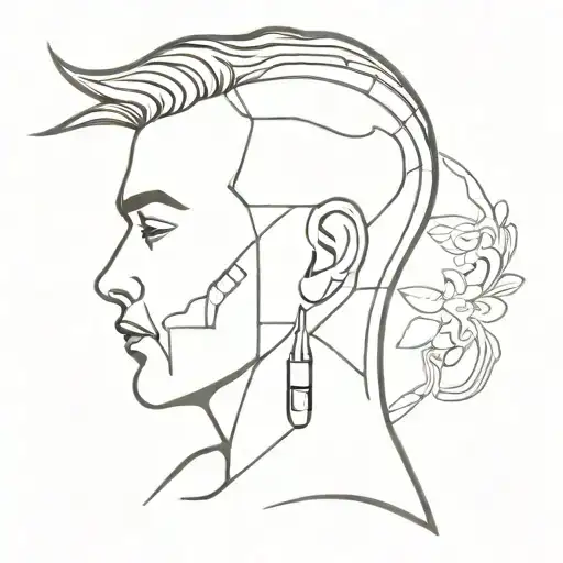 hair clipper tattoo design idea